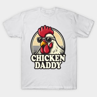 Chicken Daddy Funny Farmer Rooster Vintage T-Shirt